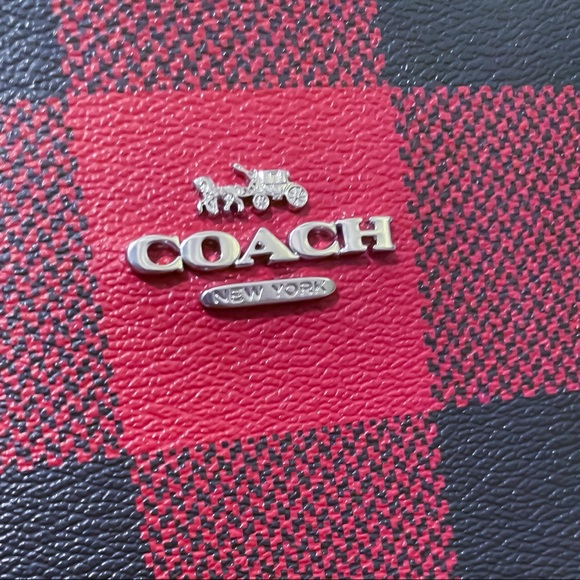 COACH City Tote bag With Buffalo Plaid Print Coach plaid tote totebag - Picture 3 of 4